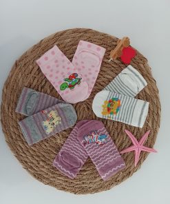 Kız Çocuk 4'lü Set Hayvan Desenli Patik Çorap