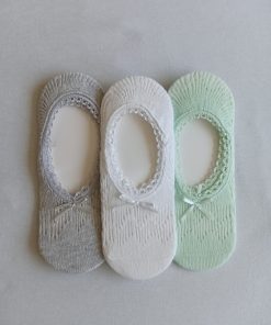 Kadın Dantelli 3'lü Set Babet Çorap